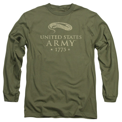 Army Well Defend Mens Long Sleeve Shirt Military Green Officially Licensed
