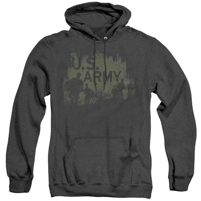 Army Soldiers Mens Heather Hoodie Black Officially Licensed
