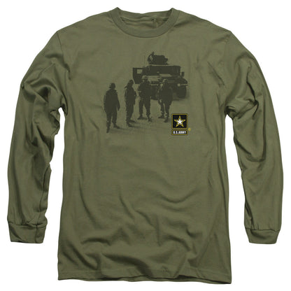 Army Strong Mens Long Sleeve Shirt Military Green Officially Licensed