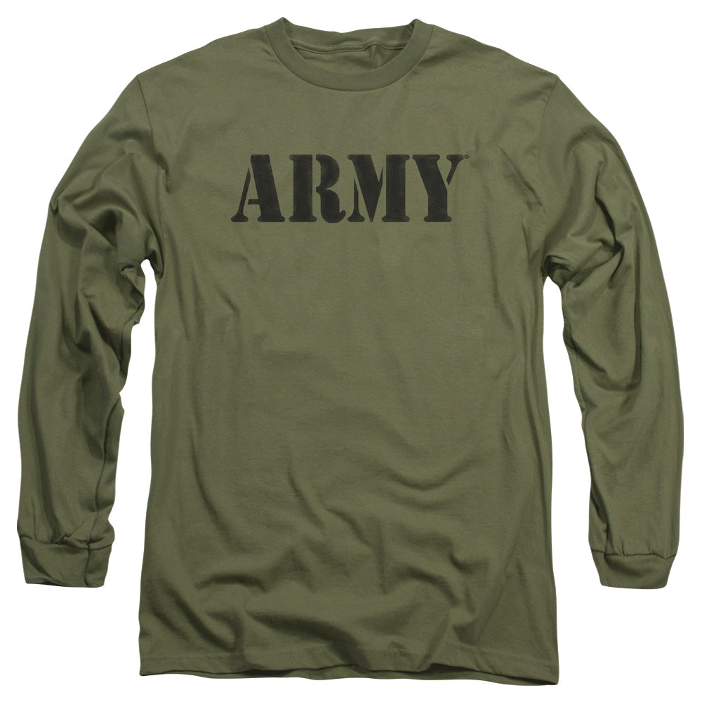 Army Army Mens Long Sleeve Shirt Military Green Officially Licensed