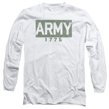Army Block Mens Long Sleeve Shirt White Officially Licensed