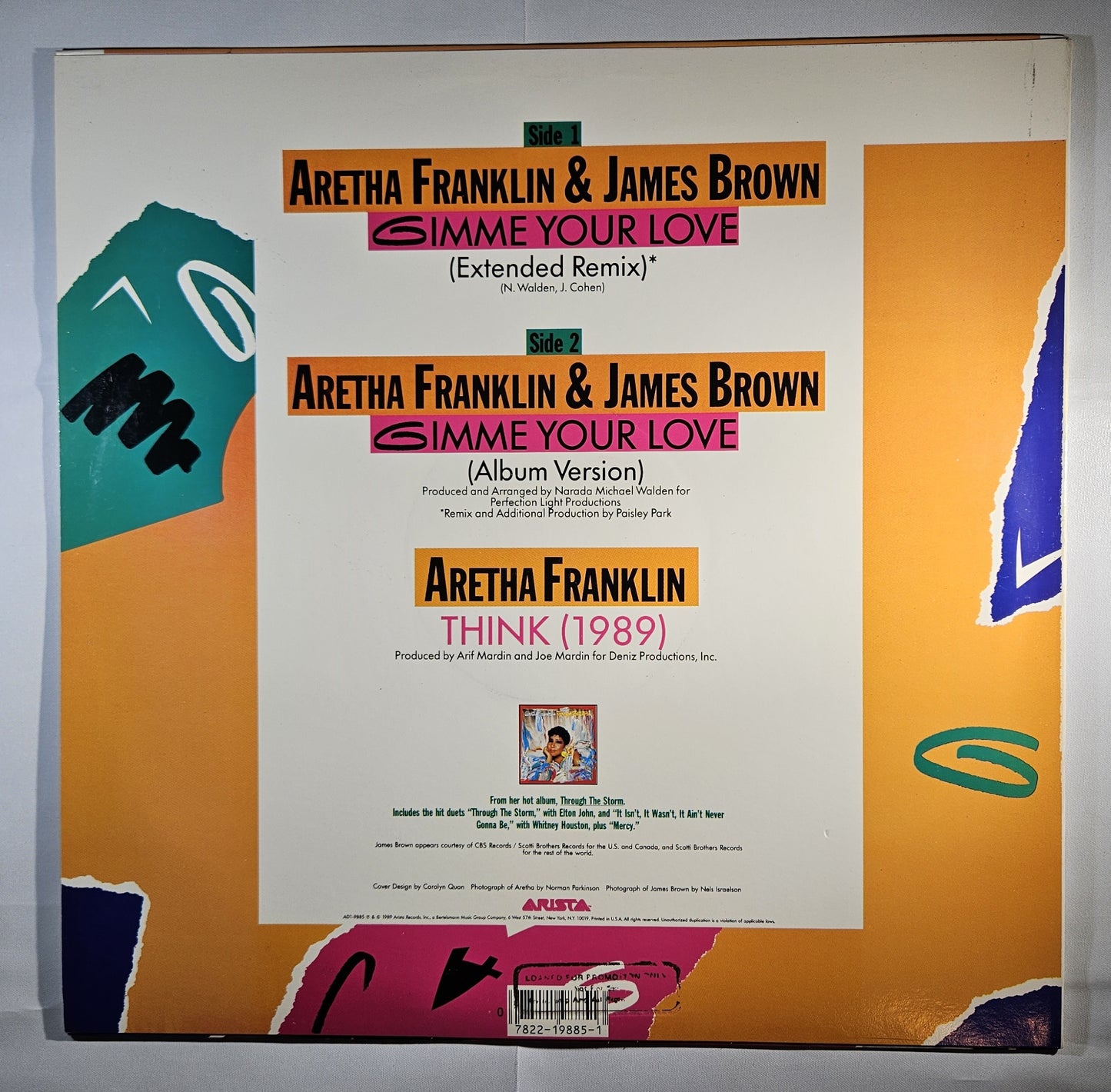 Aretha Franklin & James Brown - Gimme Your Love [1989 Promo] [Used Vinyl Record 12" Single]