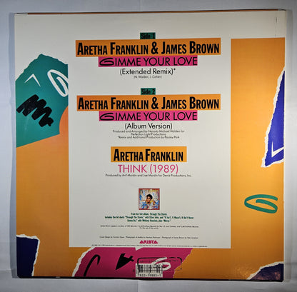 Aretha Franklin & James Brown - Gimme Your Love [1989 Promo] [Used Vinyl Record 12" Single]