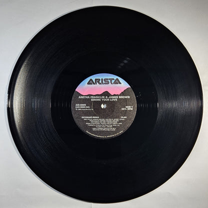 Aretha Franklin & James Brown - Gimme Your Love [1989 Promo] [Used Vinyl Record 12" Single]