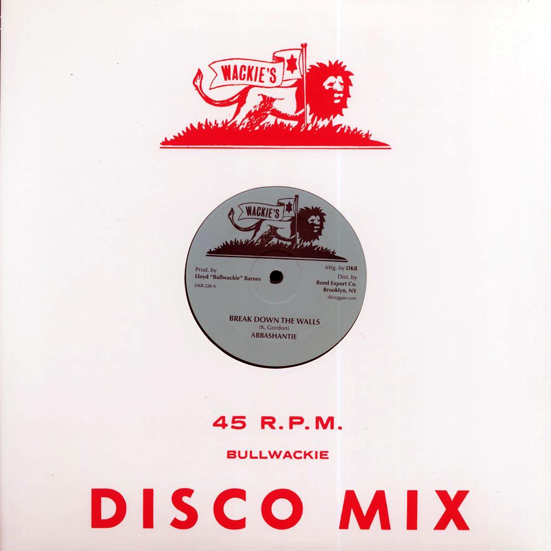 Abbashantie - Break Down the Walls [2023 Reissue 45RPM] [New Vinyl Record 12" Single]