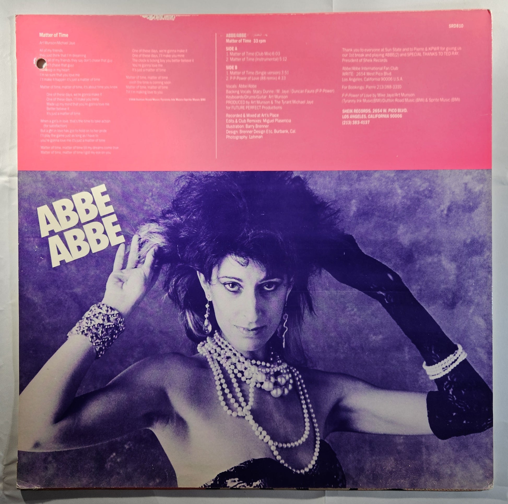 Abbe/Abbe - Matter of Time [1988 Used Vinyl Record 12" Single]