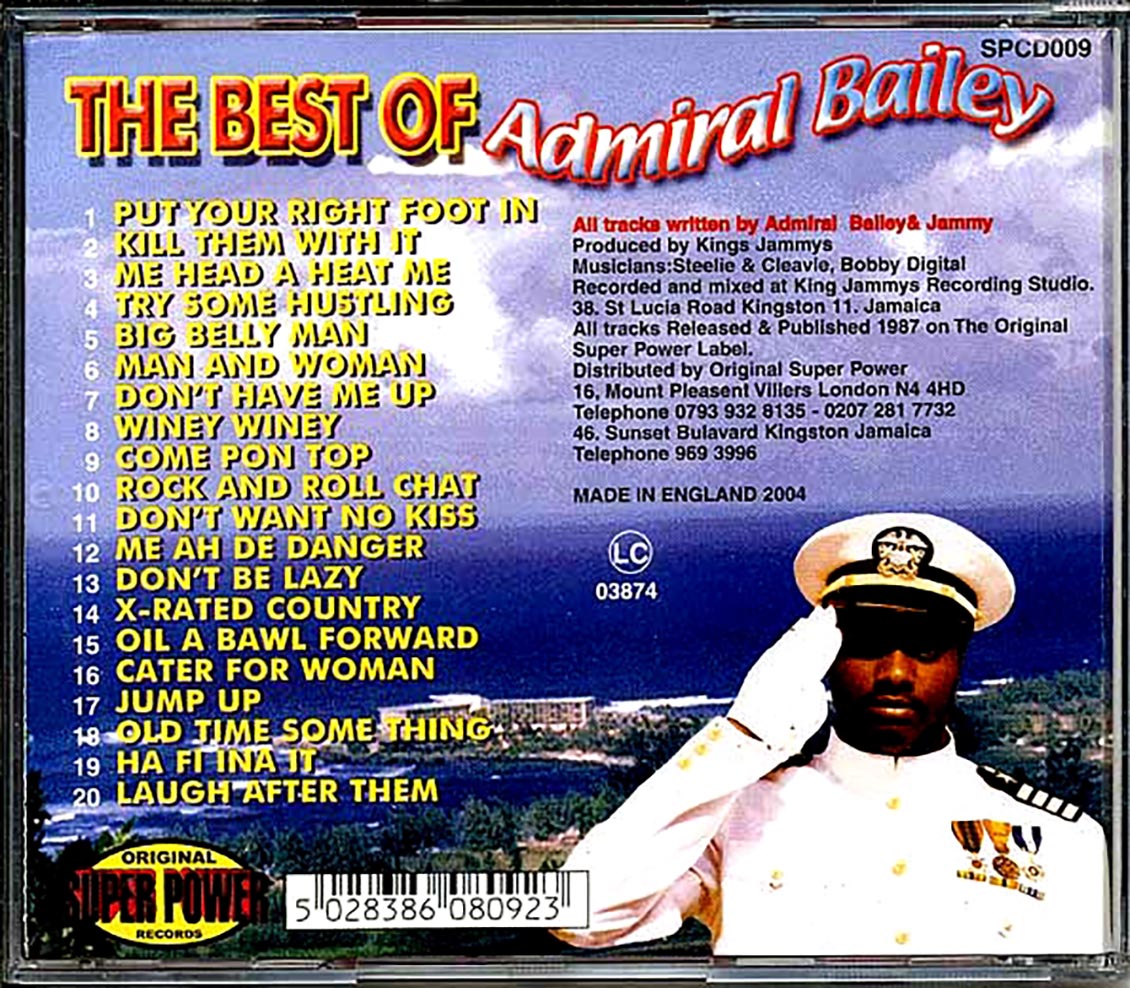 Admiral Bailey - The Best Of [2004 Compilation] [New CD]