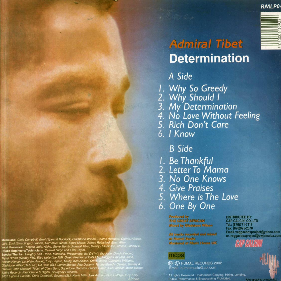 Admiral Tibet - Determination [2002 New Vinyl Record LP]