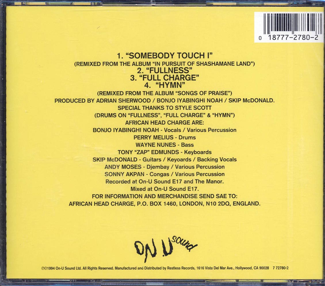 African Head Charge - Touch I [1994 New CD Single]