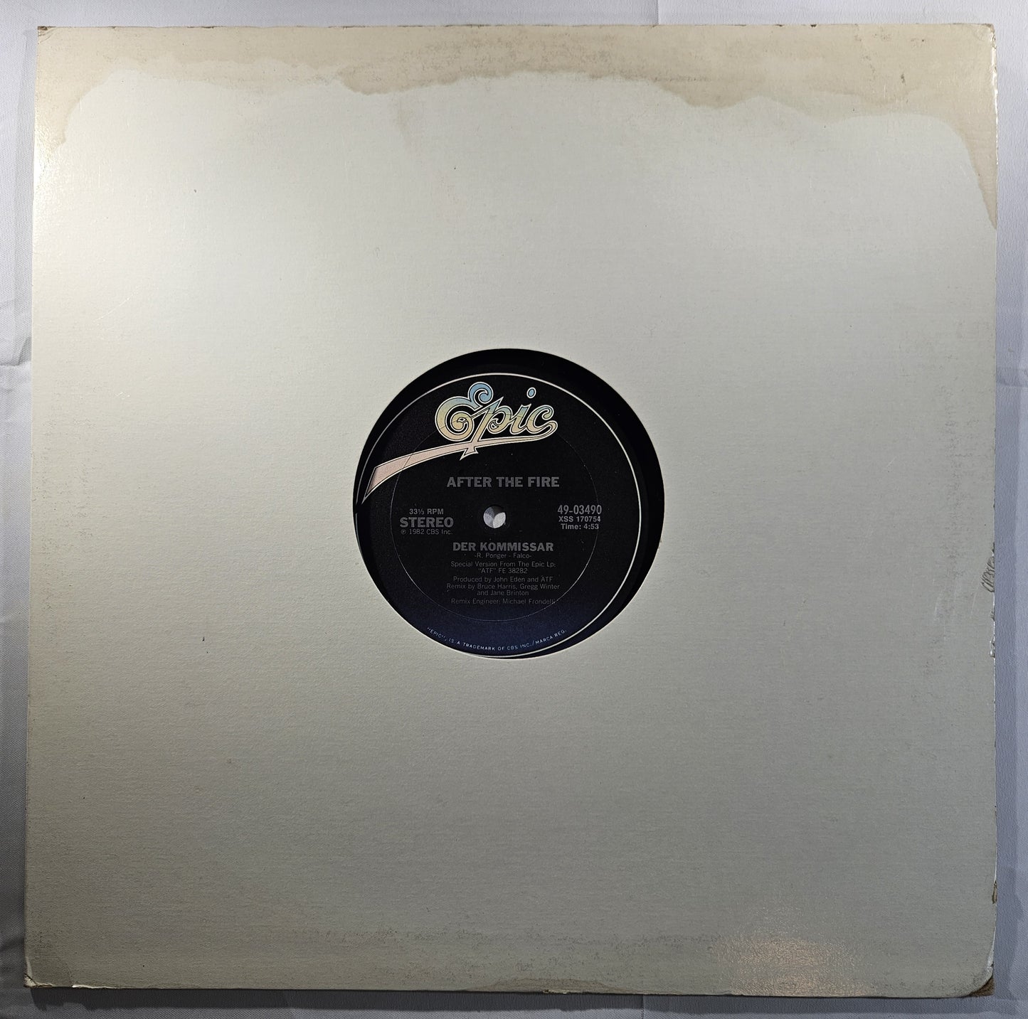 After the Fire - Der Kommissar [1982 Used Vinyl Record 12" Single]