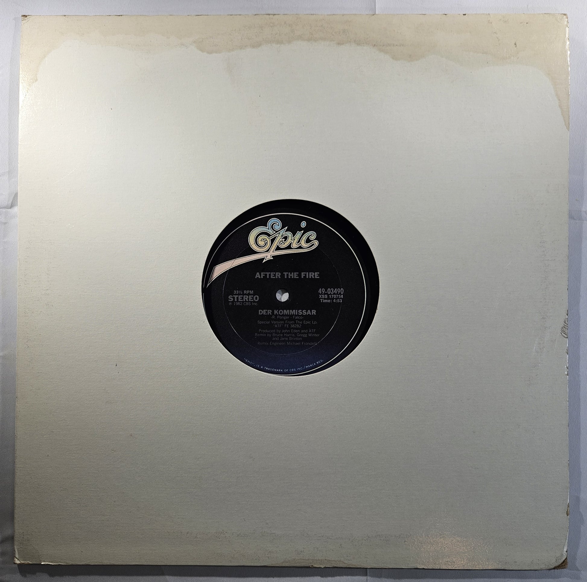 After the Fire - Der Kommissar [1982 Used Vinyl Record 12" Single]