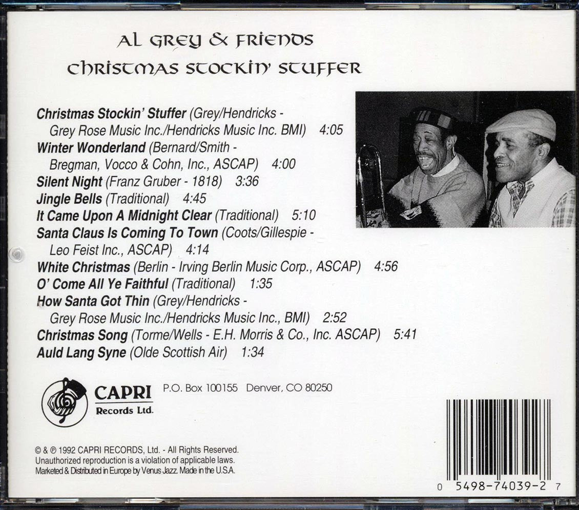 Al Grey & Friends - Christmas Stockin' Stuffer [1992 New CD]