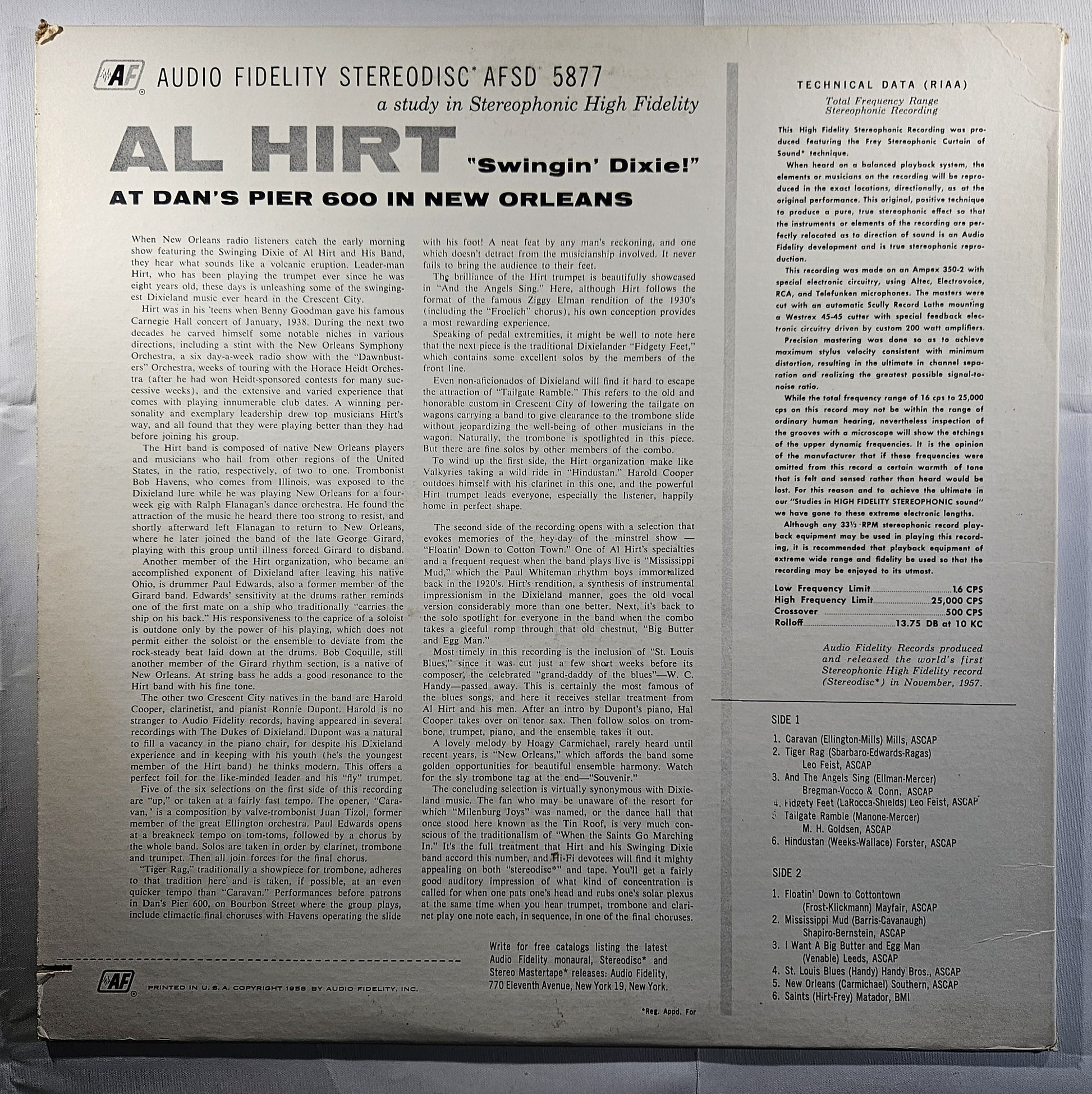 Al Hirt - Swingin' Dixie! (At Dan's Pier 600 in New Orleans) [Reissue] [Used Vinyl Record LP]