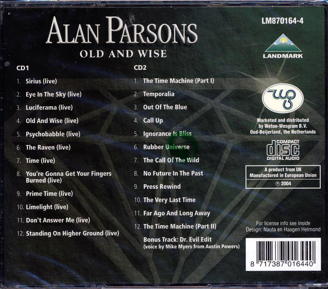 Alan Parsons - Old and Wise (Greatest Hits) [2004 New Double CD]