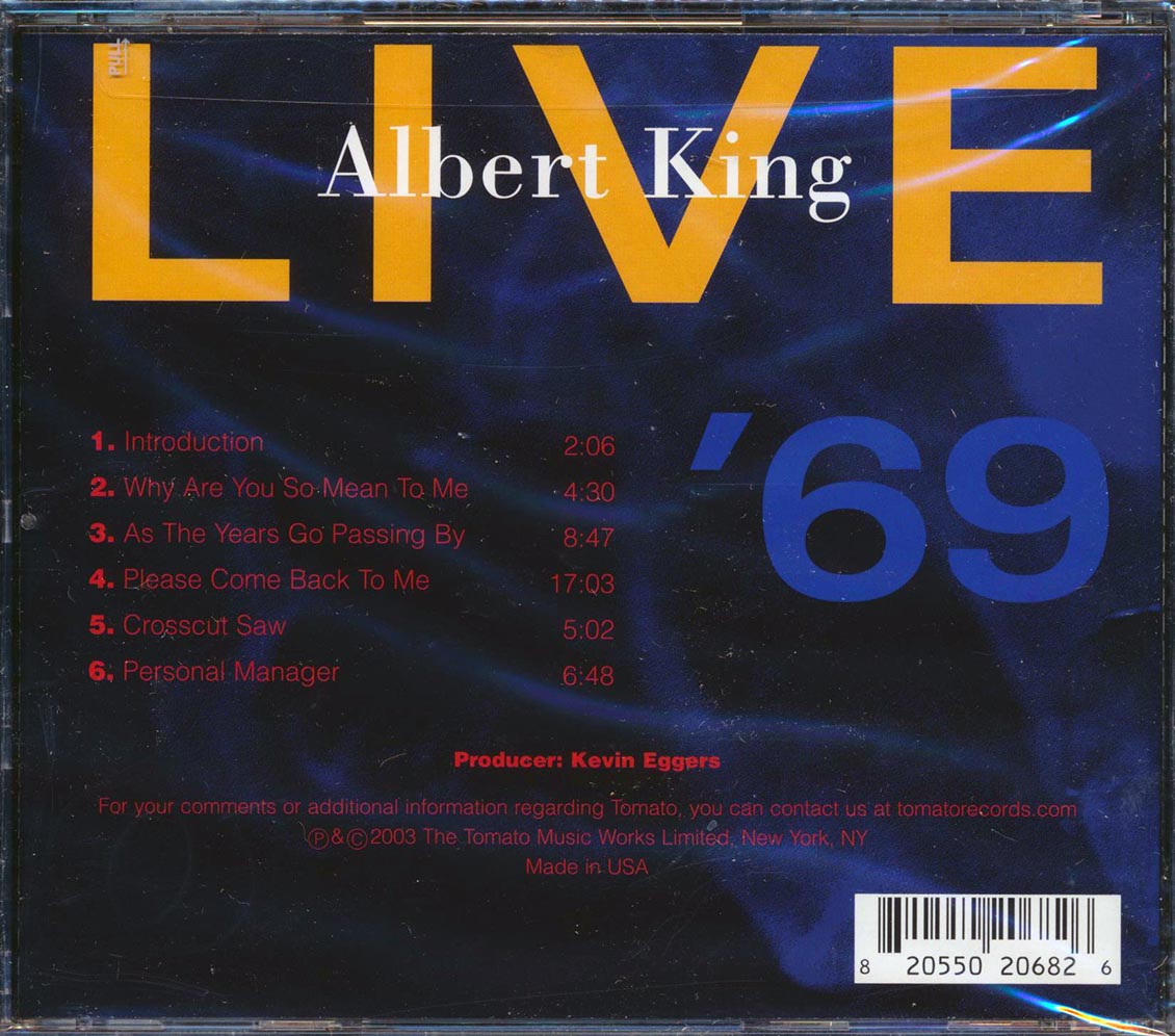 Albert King - Live 69 [2003 New CD]