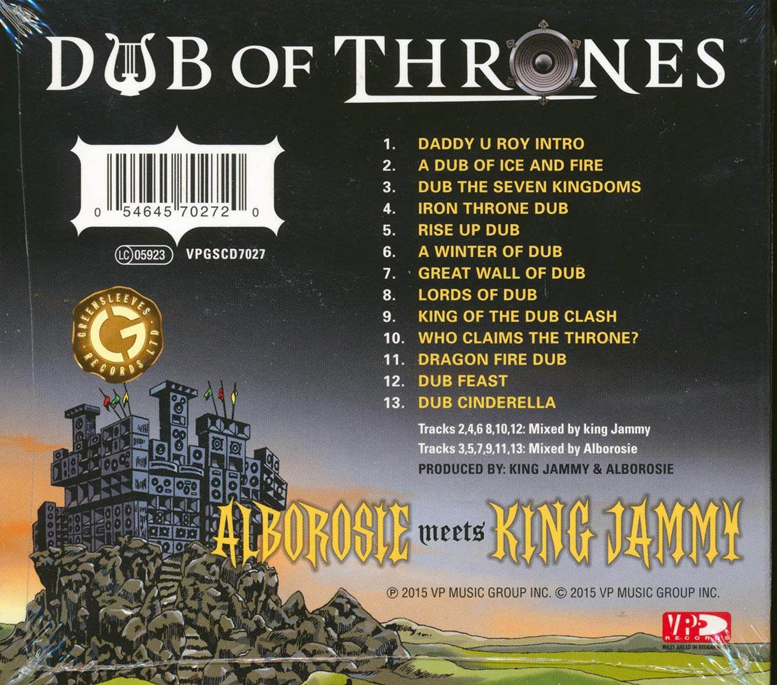 Alborosie Meets King Jammy - Dub of Thrones [2015 New CD]
