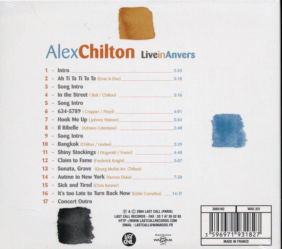 Alex Chilton - Live in Anvers [2004 New CD]