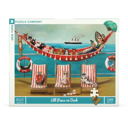 All Paws on Deck 500 Piece Jigsaw Puzzle NYPC