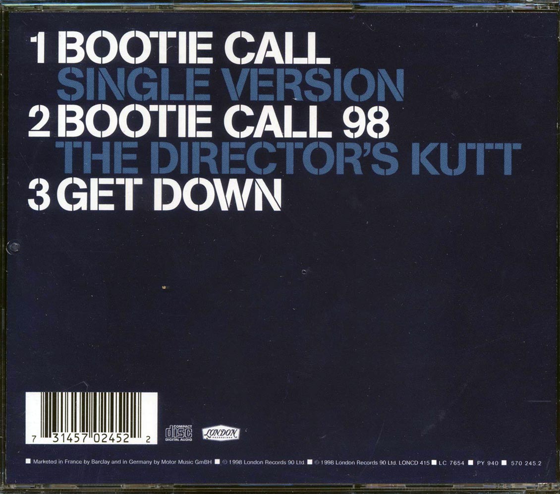 All Saints - Bootie Call [1998 New CD Single]
