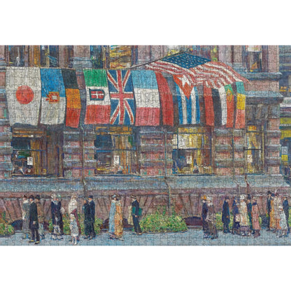 Allied Flags; Union League Club 1000 Piece Jigsaw Puzzle Pomegranate