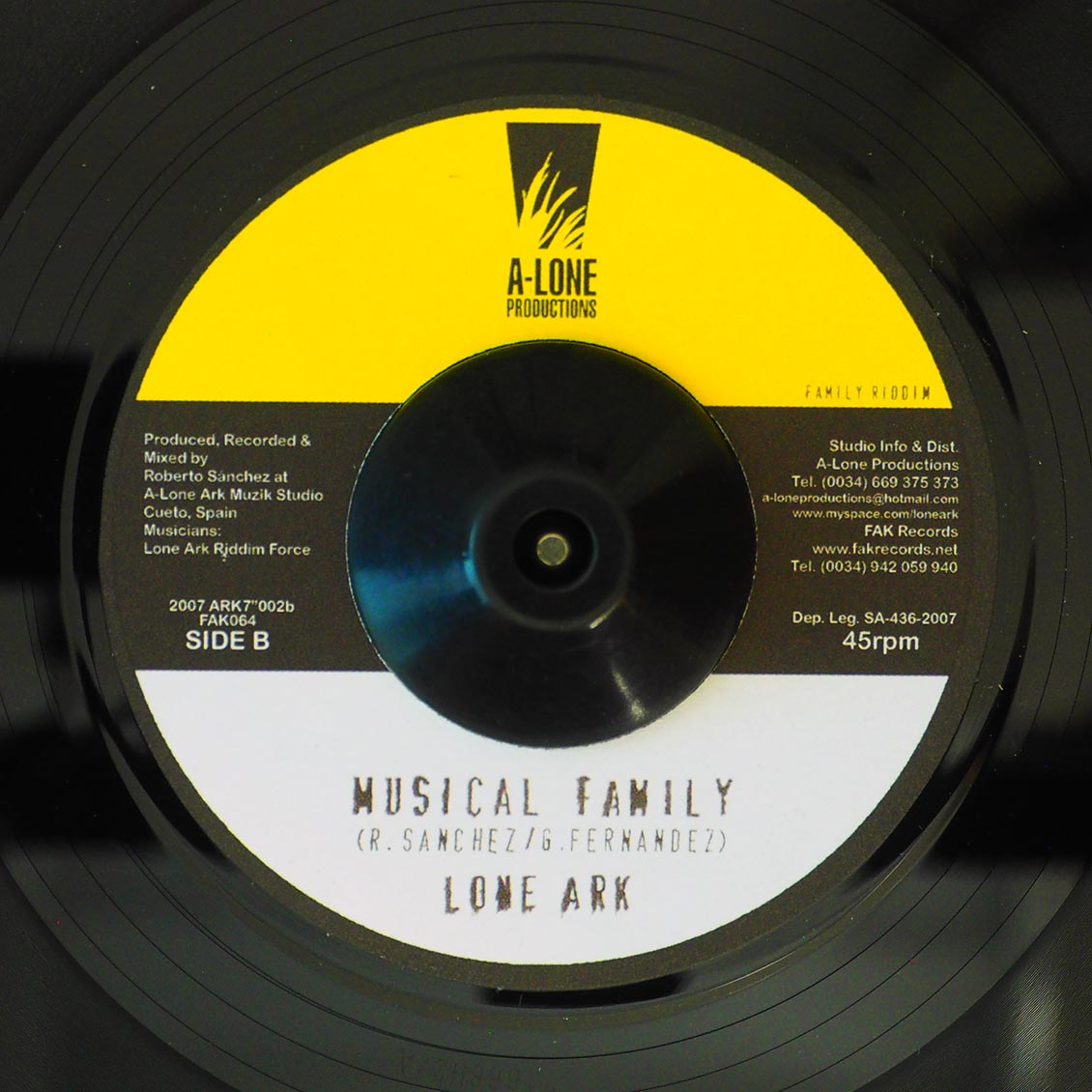 Alpheus - Keep the Faith / Lone Ark - Musical Family [2007 New Vinyl Record 7" Single]