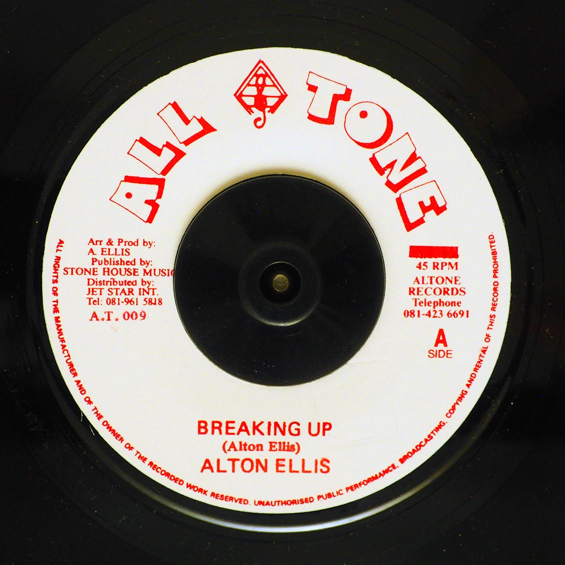 Alton Ellis - Breaking Up [New Vinyl Record 7" Single]
