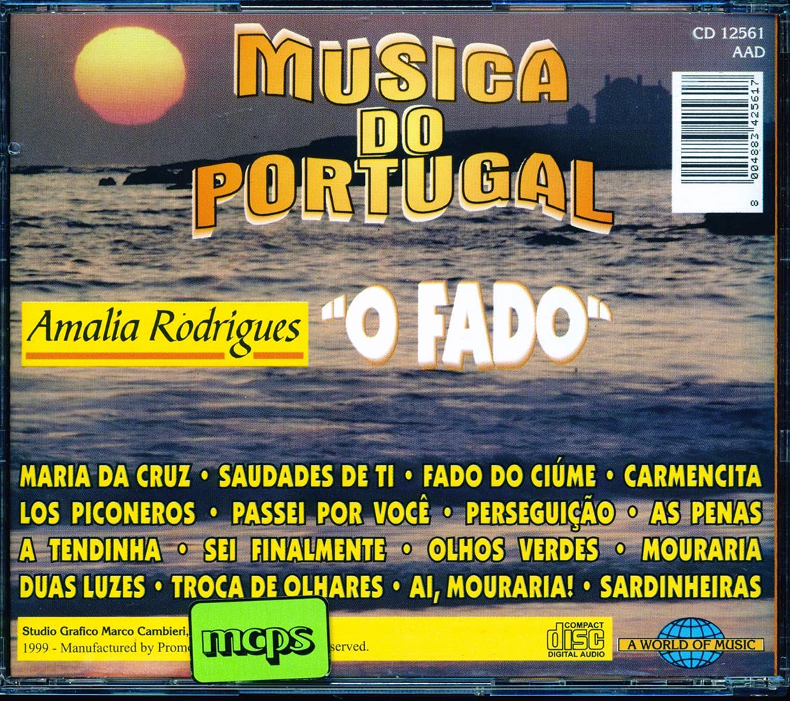 Amália Rodrigues - O Fado: Musica Do Portugal [1999 Compilation] [New CD]
