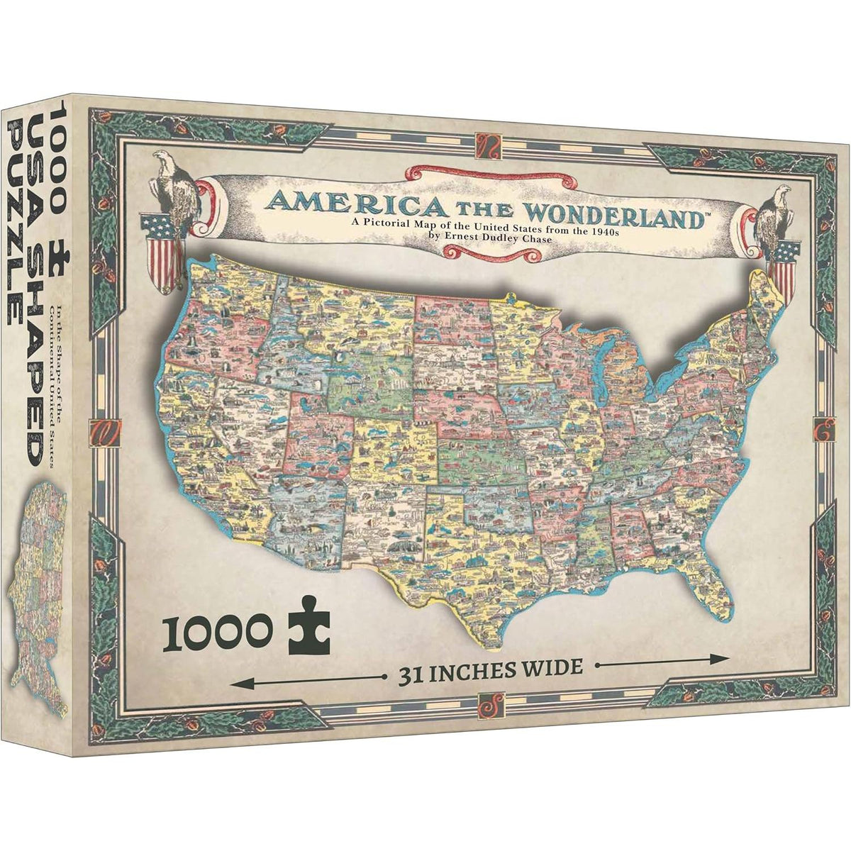 America the Wonderland 1000 Piece Shaped Jigsaw Puzzle TDC
