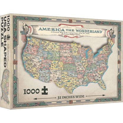 America the Wonderland 1000 Piece Shaped Jigsaw Puzzle TDC