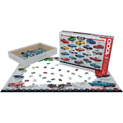 American Muscle Car Evolution 1000 Piece Jigsaw Puzzle Eurographics