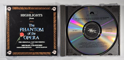 Andrew Lloyd Webber - Highlights From The Phantom of the Opera (The Original Cast Recording) [1987 Used CD] [B]