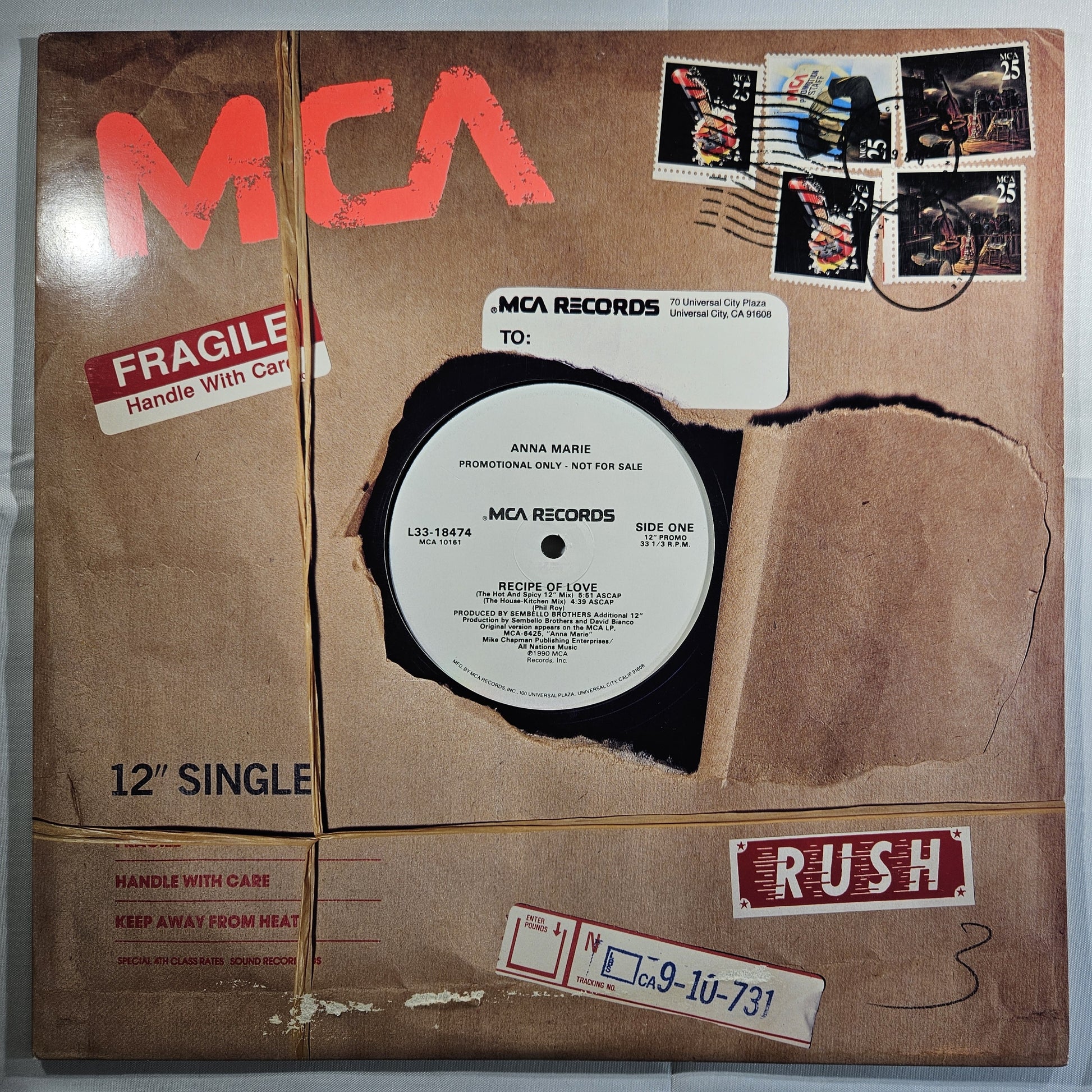 Anna Marie - Recipe of Love [1990 Promo] [Used Vinyl Record 12" Single]