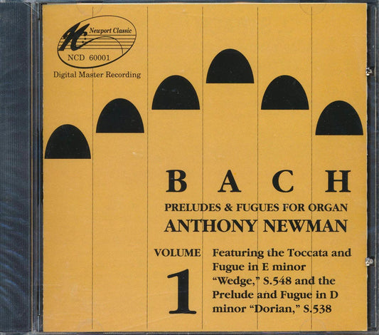 Anthony Newman - Bach: Preludes & Fugues for Organ, Volume 1 [1986 New CD]