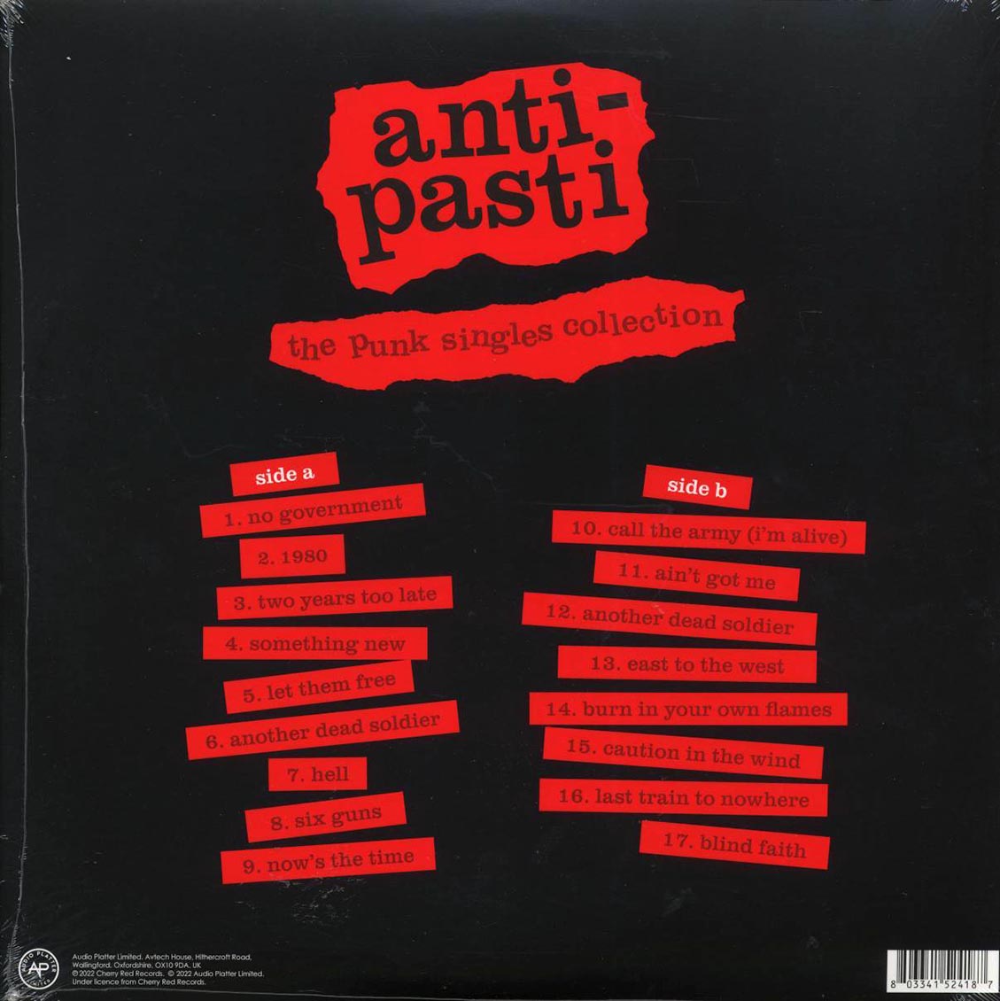 Anti-Pasti - The Punk Singles Collection [2022 Limited Reissue Red Vinyl] [New Vinyl Record LP]