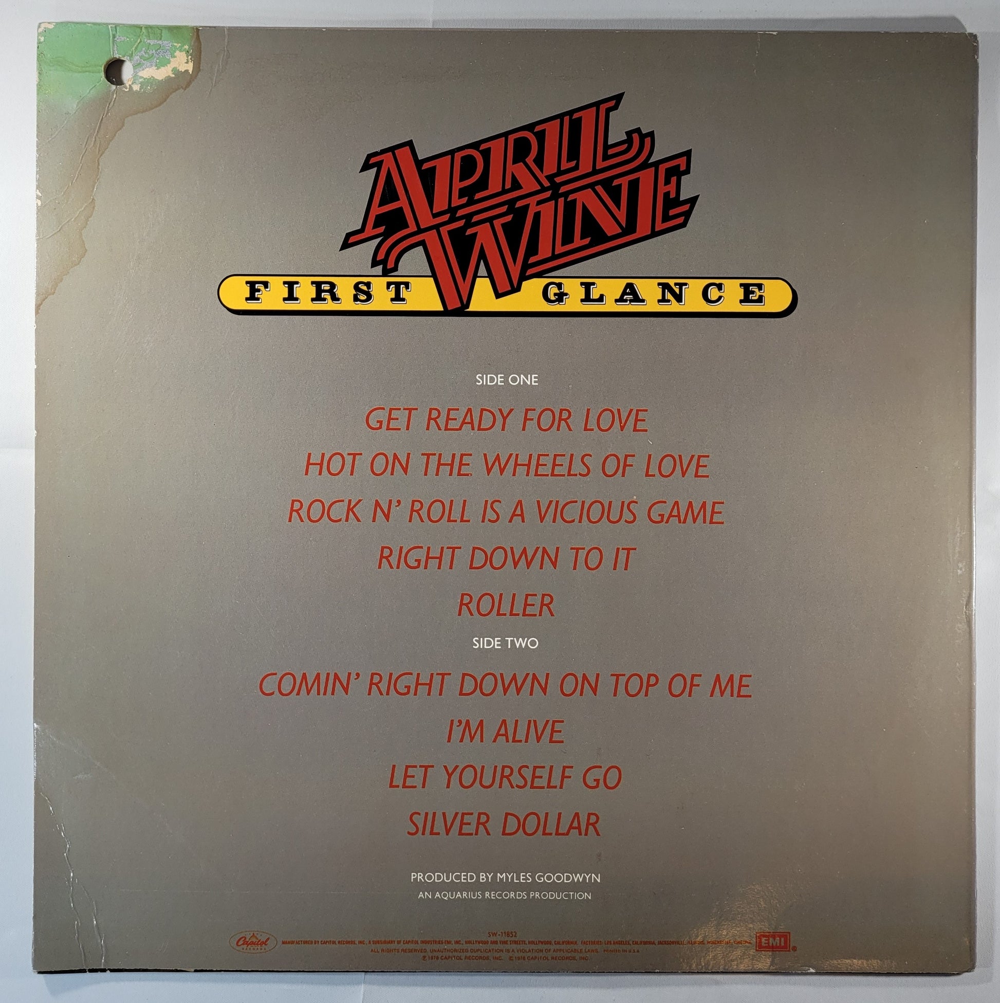 April Wine - First Glance [1978 Los Angeles Pressing] [Used Vinyl Record LP] [C]