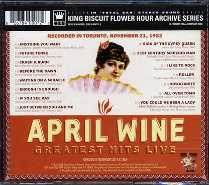 April Wine - Greatest Hits Live [2003 Reissue] [New CD]