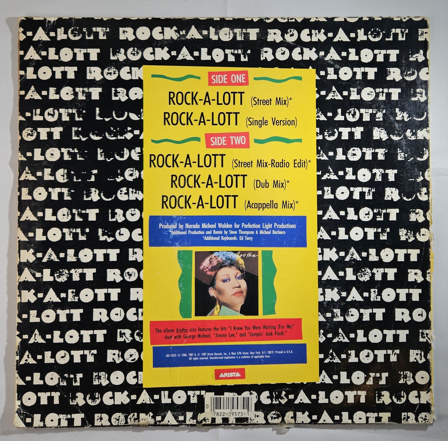 Aretha Franklin - Rock-A-Lott [1987 Used Vinyl Record 12" Single]