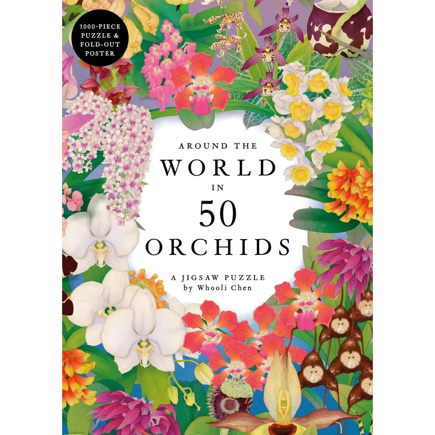 Around the World in 50 Orchids 1000 Piece Jigsaw Puzzle Laurence King