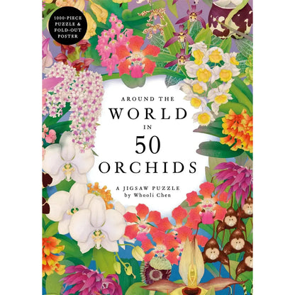 Around the World in 50 Orchids 1000 Piece Jigsaw Puzzle Laurence King