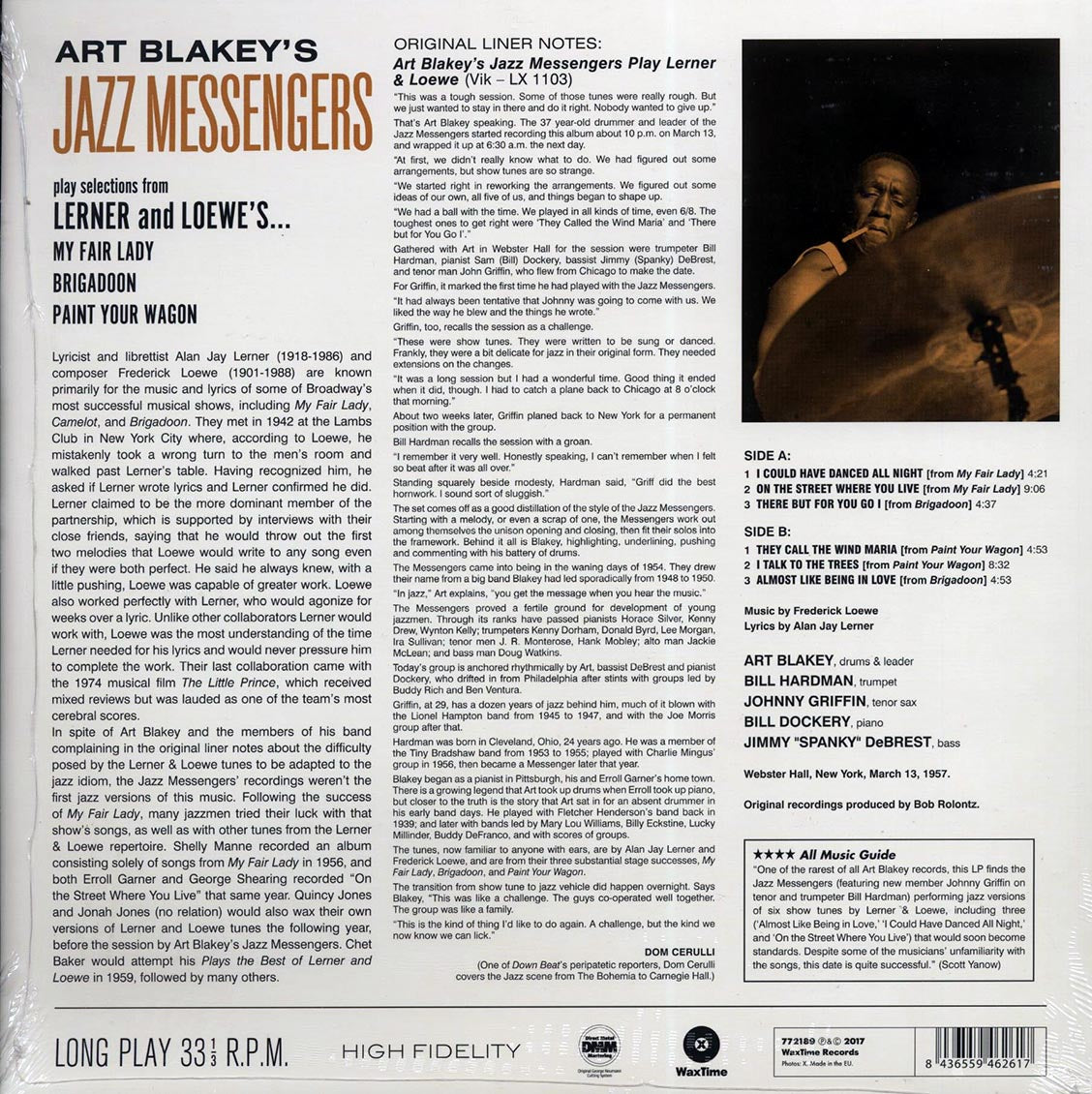 Art Blakey's Jazz Messengers - Selections From Lerner and Loewe's [2017 Limited Reissue Remastered 180G] [New Vinyl Record LP]