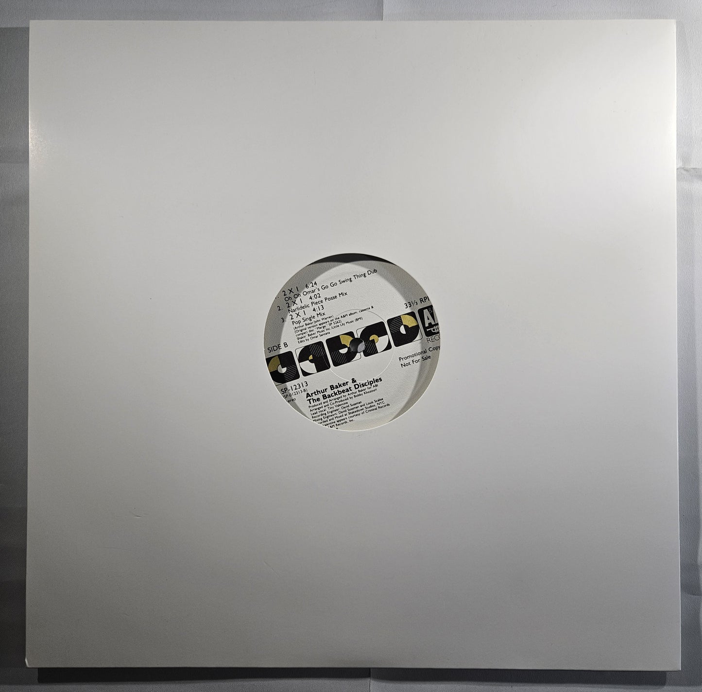 Arthur Baker & The Backbeat Disciples - 2 X 1 [1989 Promo] [Used Vinyl Record 12" Single]