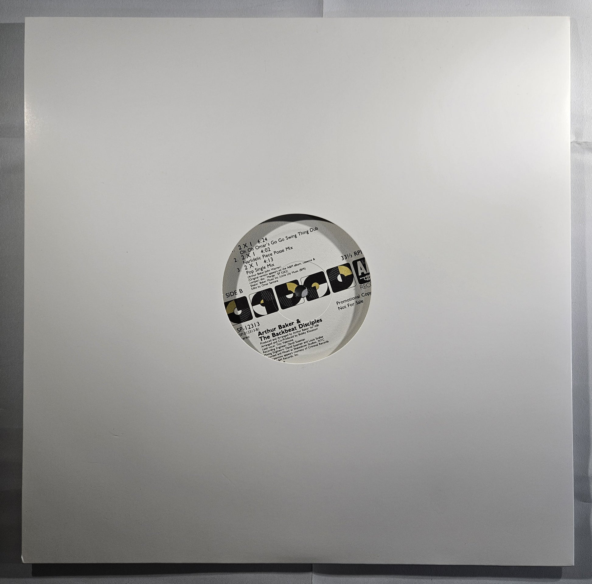 Arthur Baker & The Backbeat Disciples - 2 X 1 [1989 Promo] [Used Vinyl Record 12" Single]