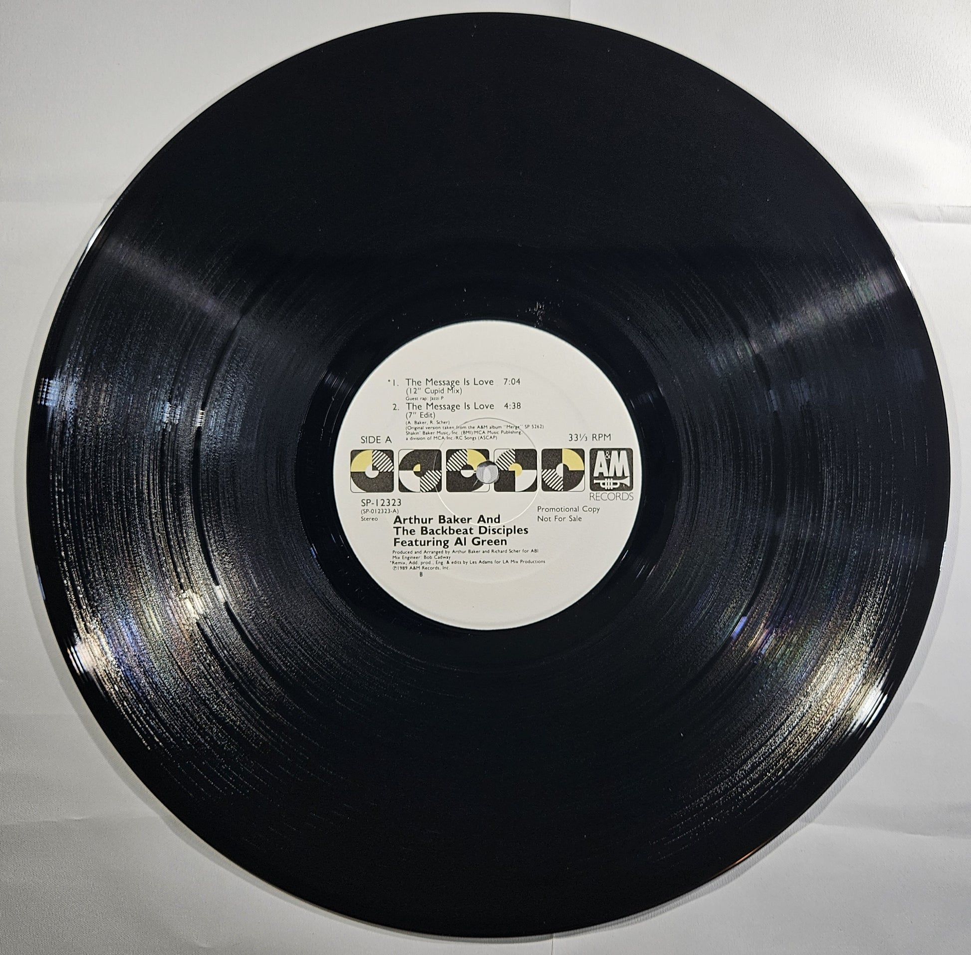 Arthur Baker and The Backbeat Disciples - The Message is Love [1989 Promo] [Used Vinyl Record 12" Single]