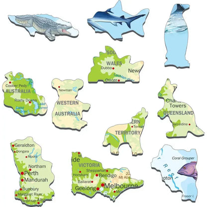 Australia Topographic Map 65 Piece Tray Jigsaw Puzzle Larsen