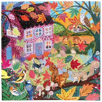 Autumn Cottage 1000 Piece Jigsaw Puzzle eeBoo