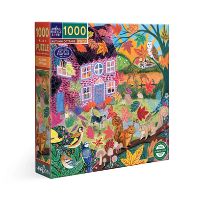 Autumn Cottage 1000 Piece Jigsaw Puzzle eeBoo