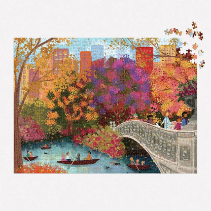 Autumn on Bow Bridge 1000 Piece Jigsaw Puzzle Galison