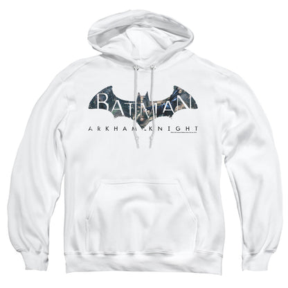Batman Arkham Knight Descending Logo Mens Hoodie White Officially Licensed