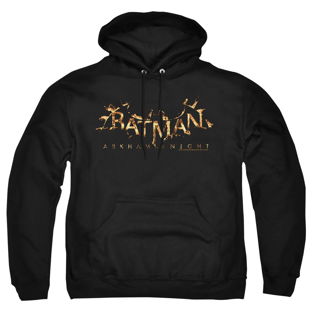 Batman Arkham Knight Ak Flame Logo Mens Hoodie Black Officially Licensed