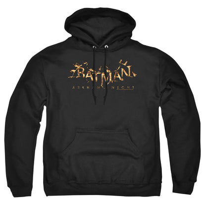 Batman Arkham Knight Ak Flame Logo Mens Hoodie Black Officially Licensed